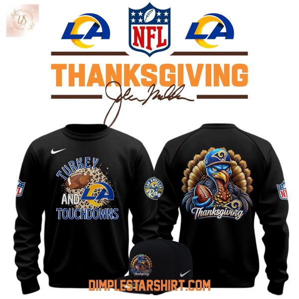 Los Angeles Rams Thanksgiving Turkey And Touchdowns Hoodie Shirt