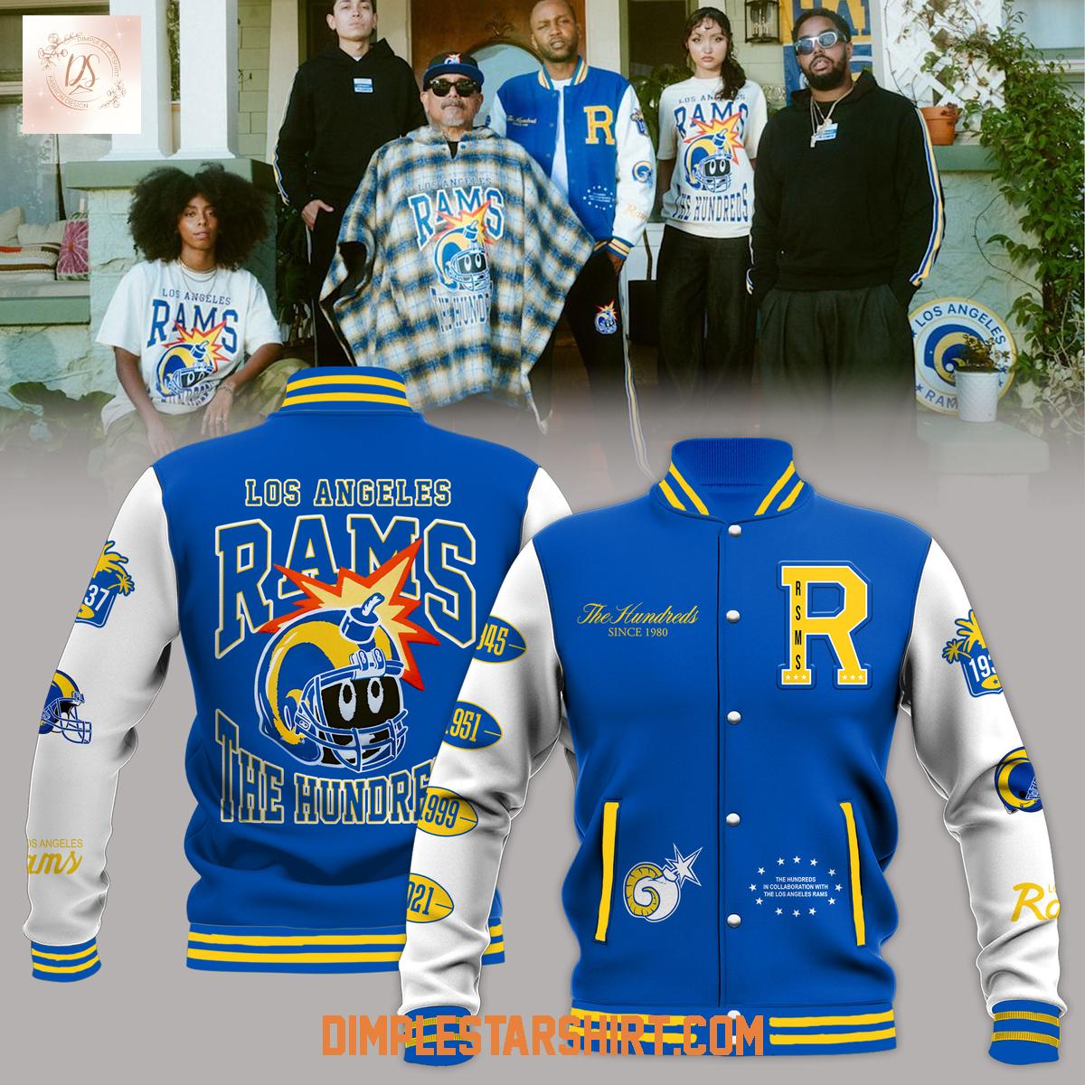 Los Angeles Rams x The Hundreds Baseball Jacket Los Angeles Rams x The Hundreds Baseball Jacket