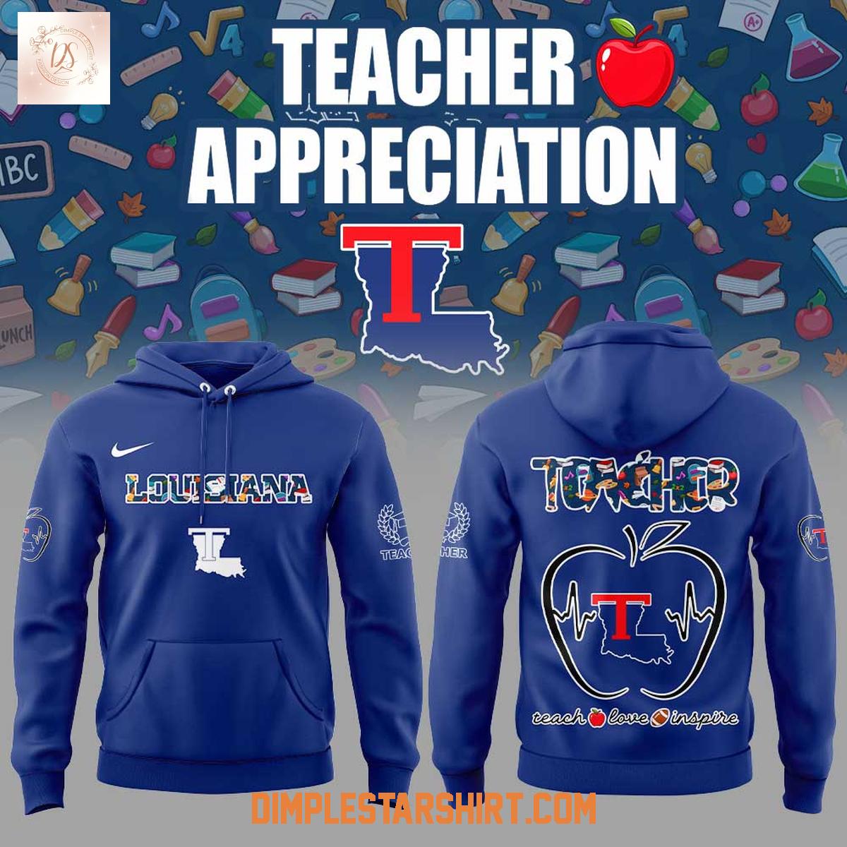 Louisiana Tech Teachers Appreciation 2025 Hoodie Shirt Louisiana Tech Teachers Appreciation 2025 Hoodie Shirt