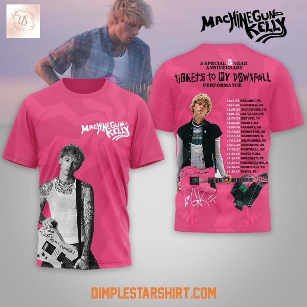 Machine Gun Kelly 5 Years Anniversary Tickets To My Downfall Shirt