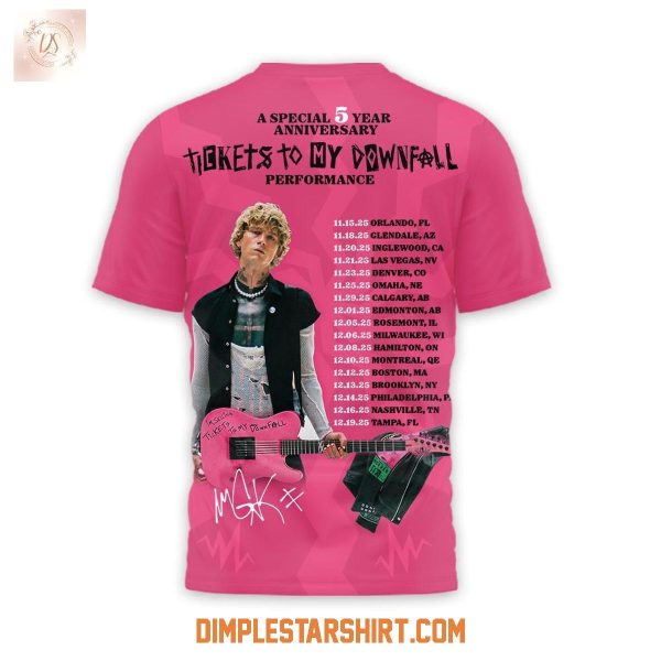 Machine Gun Kelly 5 Years Anniversary Tickets To My Downfall Shirt
