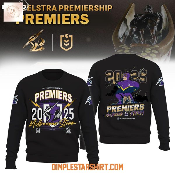 Melbourne Storm 2025 NRL Premiers Black Hoodie Shirt