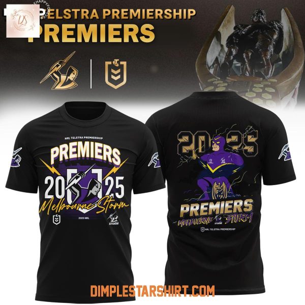 Melbourne Storm 2025 NRL Premiers Black Hoodie Shirt