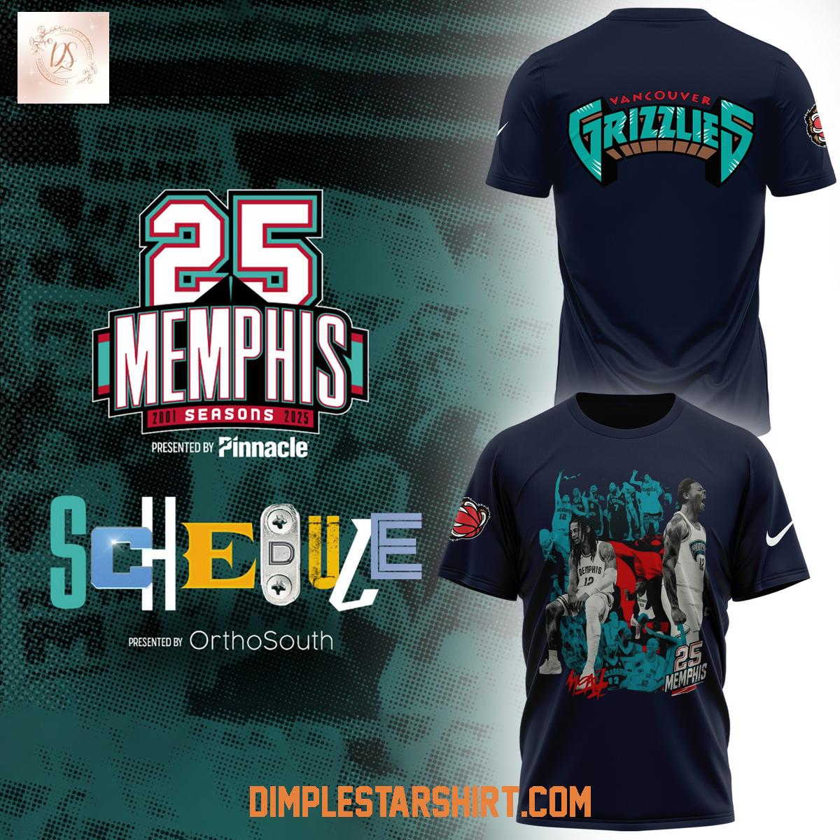 Memphis Grizzlies 25th Anniversary Hoodie Shirt Memphis Grizzlies 25th Anniversary Hoodie Shirt