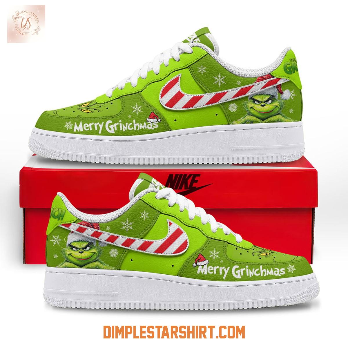 Merry Grinchmas Happy Holiday Air Force 1 Shoes Merry Grinchmas Happy Holiday Air Force 1 Shoes
