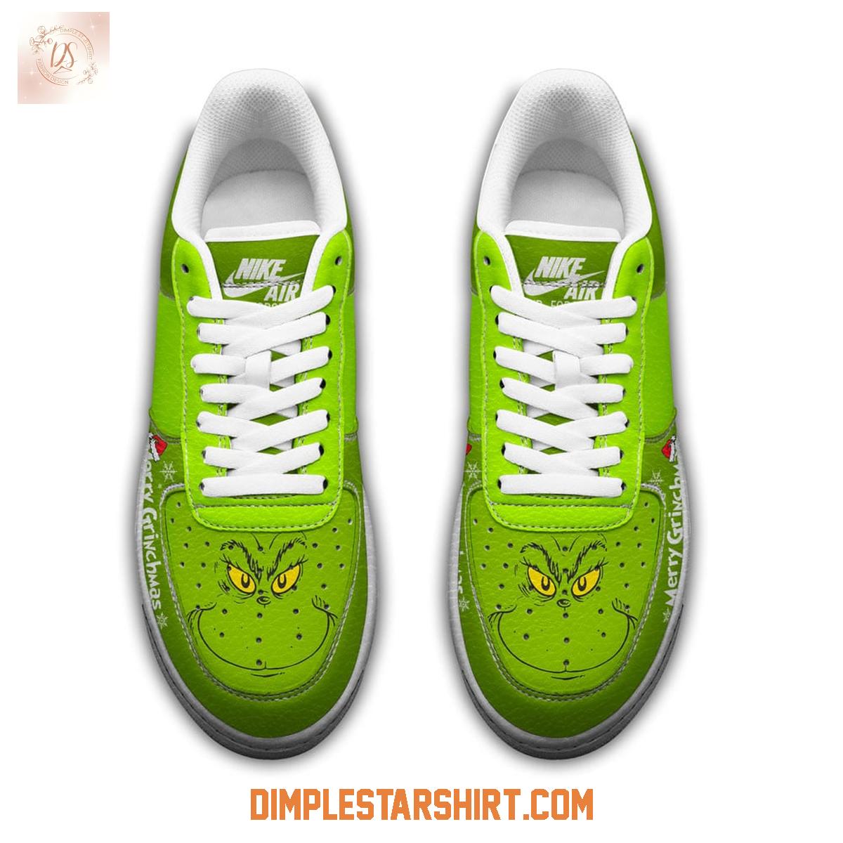 Merry Grinchmas Happy Holiday Air Force 1 Shoes Merry Grinchmas Happy Holiday Air Force 1 Shoes