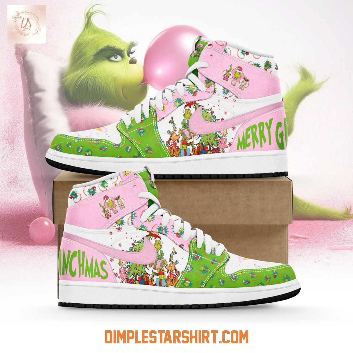 Merry Grinchmas Happy Holiday Air Jordan 1 Shoes Merry Grinchmas Happy Holiday Air Jordan 1 Shoes