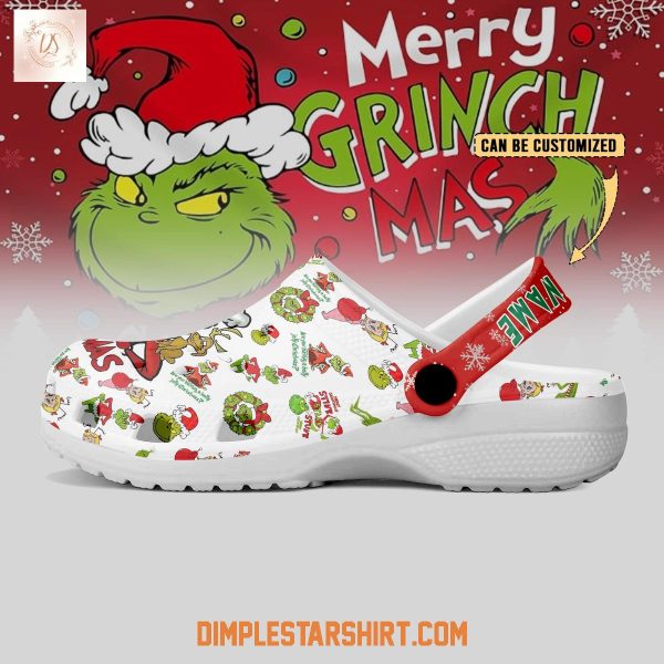 Merry Grinchmas Happy Holiday Clogs Crocs