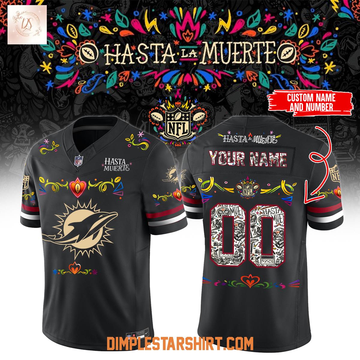 Miami Dolphins Hasta Las Muerte 2025 Football Jersey Miami Dolphins Hasta Las Muerte 2025 Football Jersey