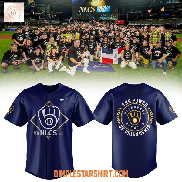 Milwaukee Brewers NLCS 2025 The Power Of Friendship Navy Jersey