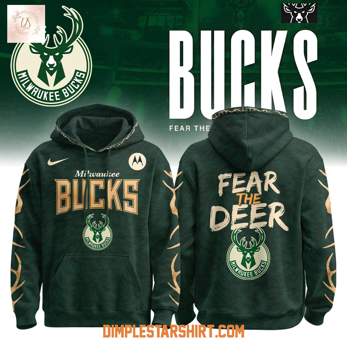 Milwaukee Bucks Fear The Deer Deep Forest Icon Hoodie Shirt Milwaukee Bucks Fear The Deer Deep Forest Icon Hoodie Shirt