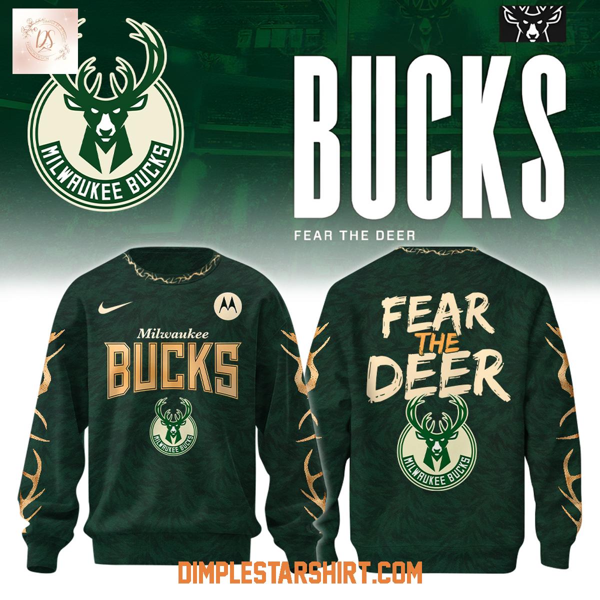 Milwaukee Bucks Fear The Deer Deep Forest Icon Hoodie Shirt Milwaukee Bucks Fear The Deer Deep Forest Icon Hoodie Shirt