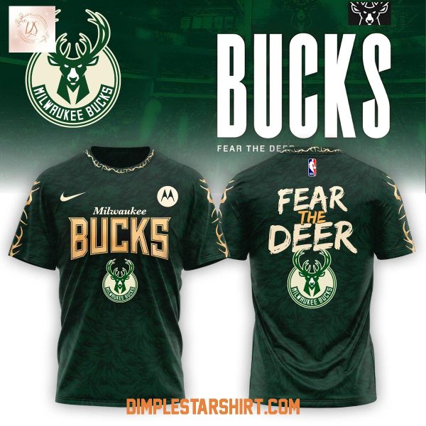Milwaukee Bucks Fear The Deer Deep Forest Icon Hoodie Shirt