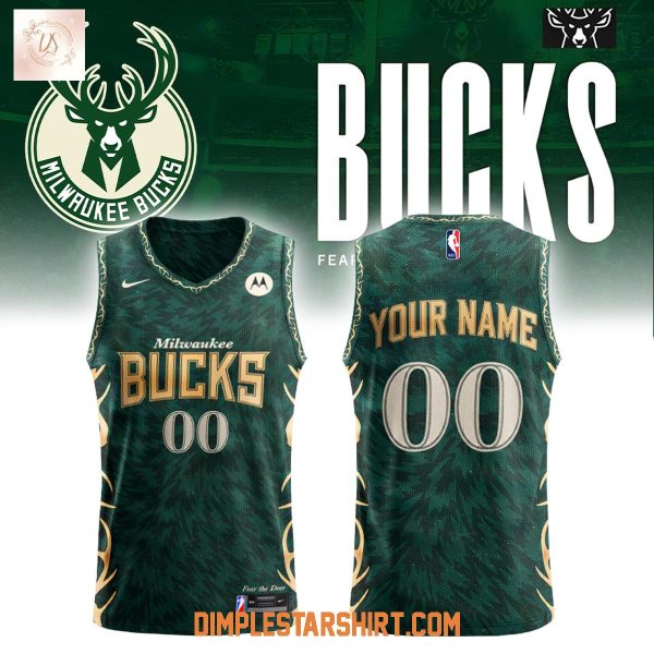 Milwaukee Bucks Fear The Deer Deep Forest Icon Jersey Milwaukee Bucks Fear The Deer Deep Forest Icon Jersey