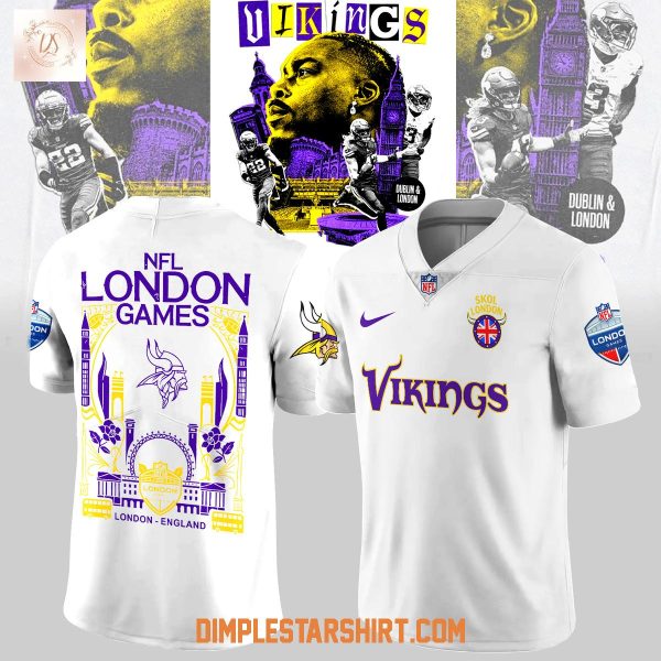 Minnesota Vikings NFL In London Games White Football Jersey