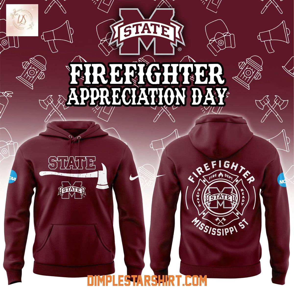 Mississippi State Bulldogs Firefighter Application Day 2025 Hoodie Shirt Mississippi State Bulldogs Firefighter Application Day 2025 Hoodie Shirt