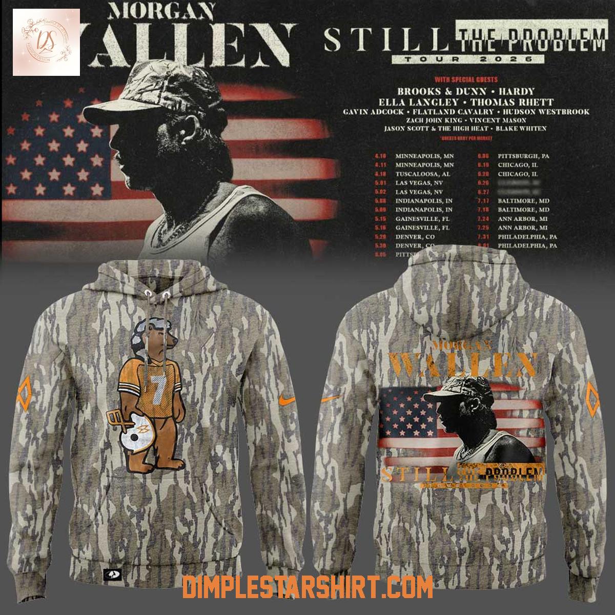 Morgan Wallen Still The Problem Tour 2026 Camo Hoodie Shirt Morgan Wallen Still The Problem Tour 2026 Camo Hoodie Shirt