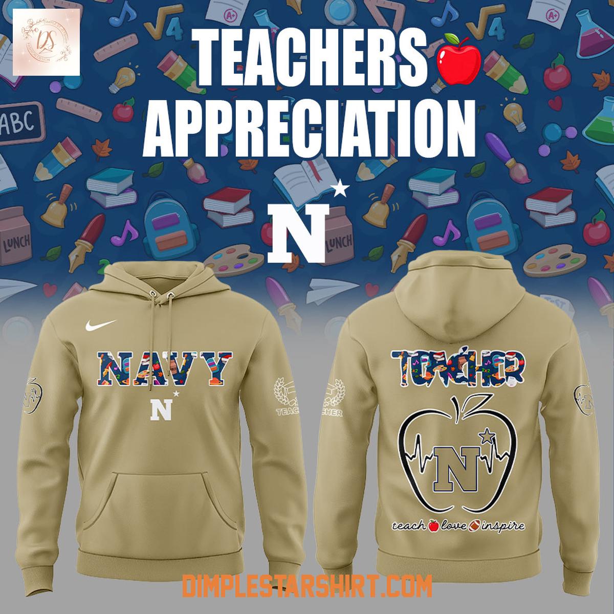 Navy Midshipmen Teachers Appreciation 2025 Hoodie Shirt Navy Midshipmen Teachers Appreciation 2025 Hoodie Shirt
