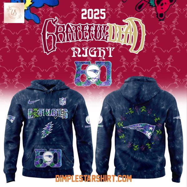 New England Patriots Grateful Dead 60th Anniversary Hoodie Shirt
