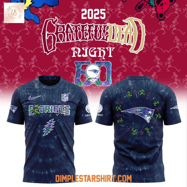 New England Patriots Grateful Dead 60th Anniversary Hoodie Shirt