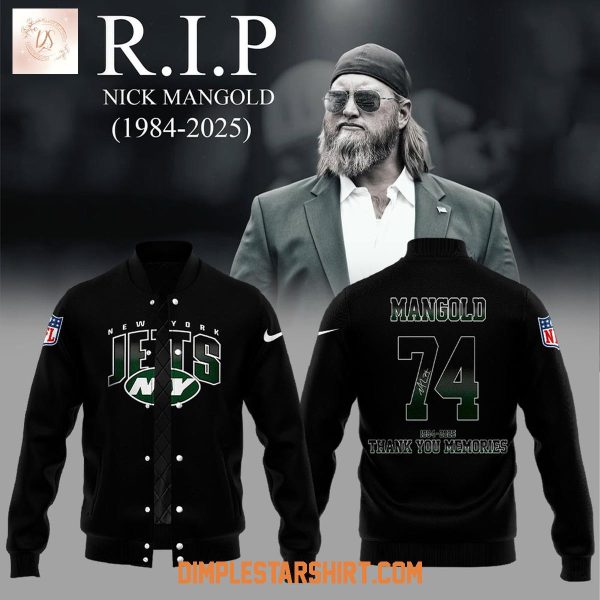 New York Jets Nick Mangold Legends 2025 Baseball Jacket