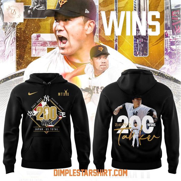 New York Yankees Masahiro Tanaka 200 Wins Hoodie Shirt