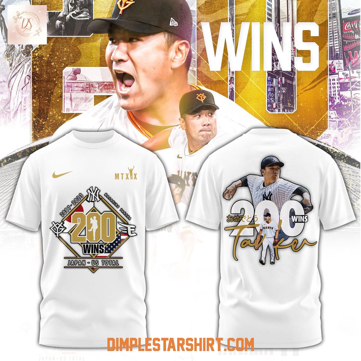 New York Yankees Masahiro Tanaka 200 Wins Hoodie Shirt New York Yankees Masahiro Tanaka 200 Wins Hoodie Shirt