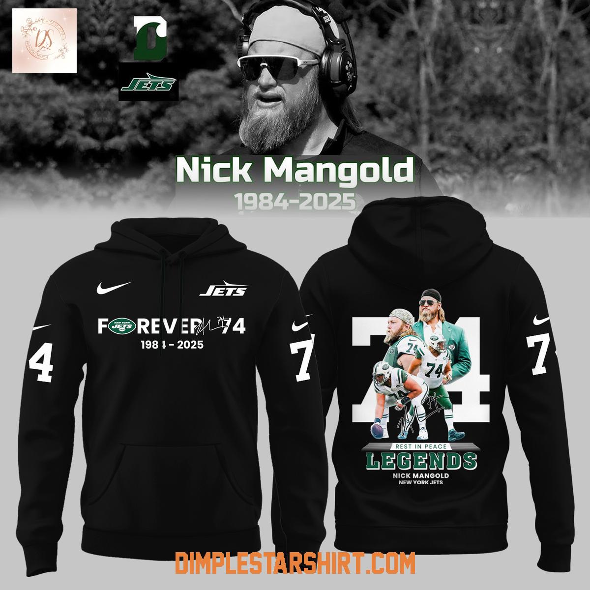 Nick Mangold New York Jets Forever 74 Legends Black Hoodie Shirt Nick Mangold New York Jets Forever 74 Legends Black Hoodie Shirt