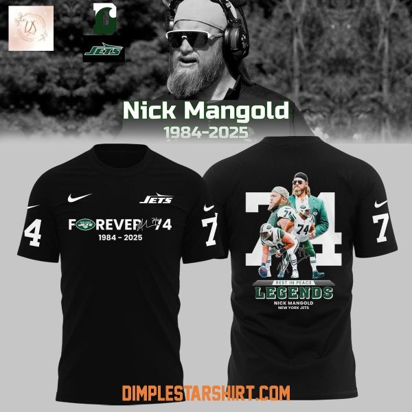 Nick Mangold New York Jets Forever 74 Legends Black Hoodie Shirt