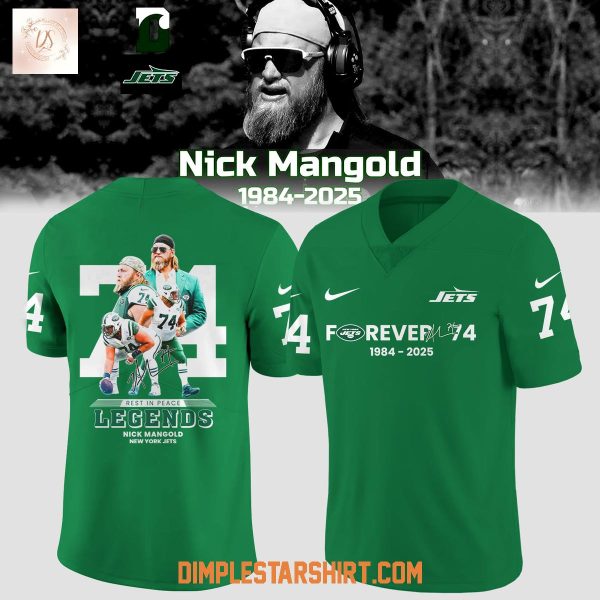 Nick Mangold New York Jets Forever 74 Legends Green Football Jersey