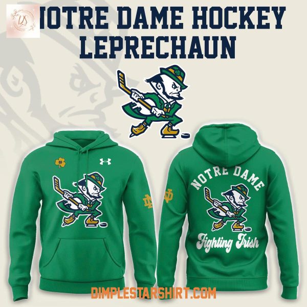 Notre Dame Fighting Irish Hockey Team Leprechaun Green Hoodie Shirt