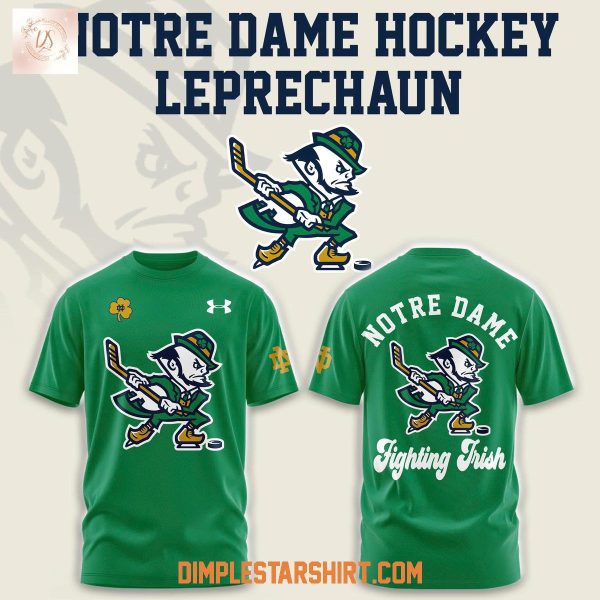Notre Dame Fighting Irish Hockey Team Leprechaun Green Hoodie Shirt