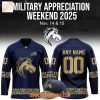Evansville Thunderbolts Military Appreciation Night 2025 Hockey Jersey