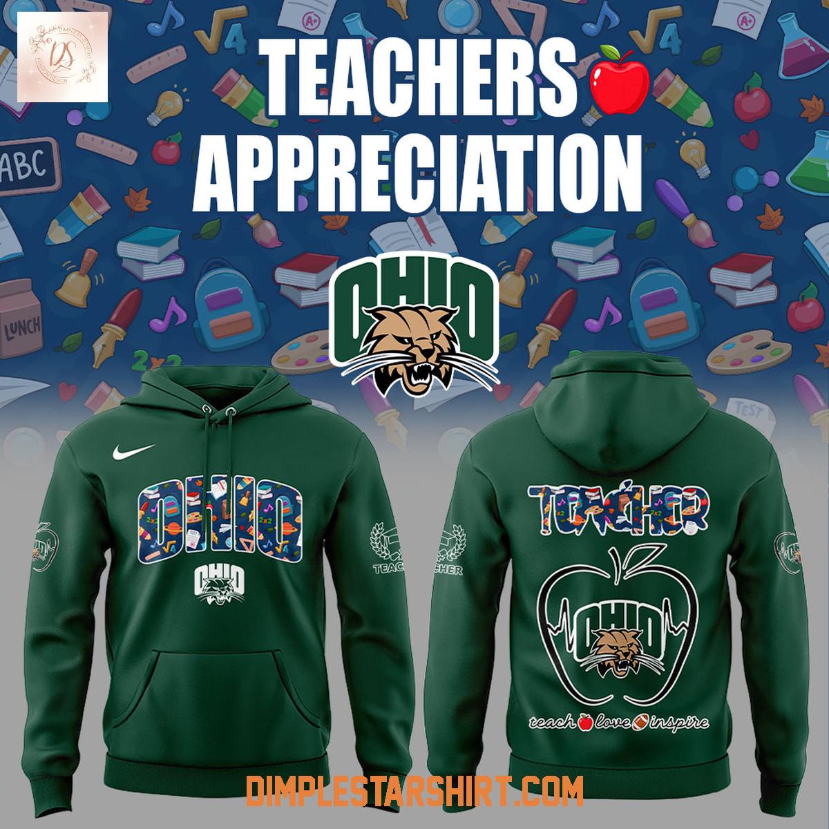 Ohio Bobcats Teachers Appreciation 2025 Hoodie Shirt Ohio Bobcats Teachers Appreciation 2025 Hoodie Shirt