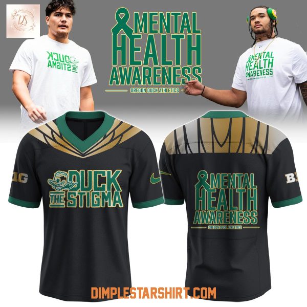 Oregon Ducks Mental Health Awareness Duck The Stigma Football Jersey