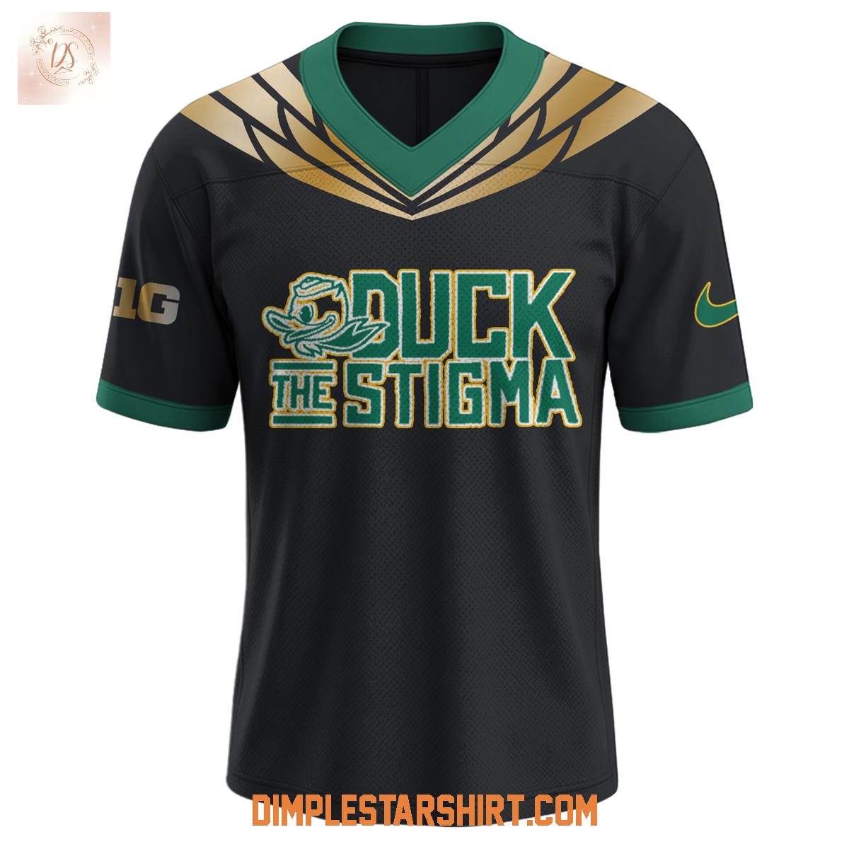 Oregon Ducks Mental Health Awareness Duck The Stigma Football Jersey Oregon Ducks Mental Health Awareness Duck The Stigma Football Jersey