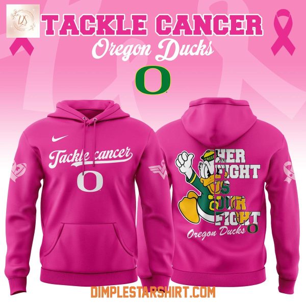 Oregon Ducks Tackle Cancer 2025 Hoodie Shirt