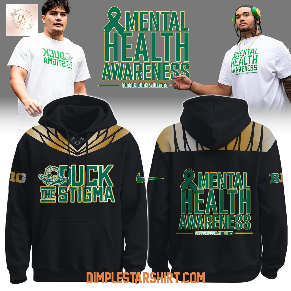Oregon Ducks The Mighty Duck Takes The Lead Mental Health Awareness Hoodie Shirt Oregon Ducks The Mighty Duck Takes The Lead Mental Health Awareness Hoodie Shirt