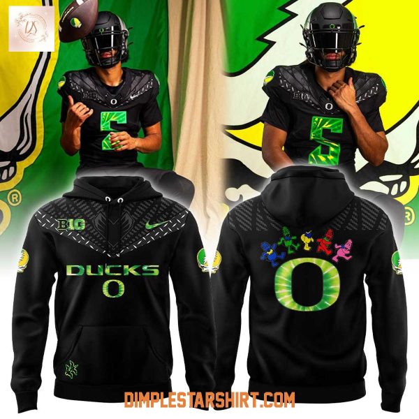 Oregon Ducks x Grateful Dead 60 Years Hoodie Shirt