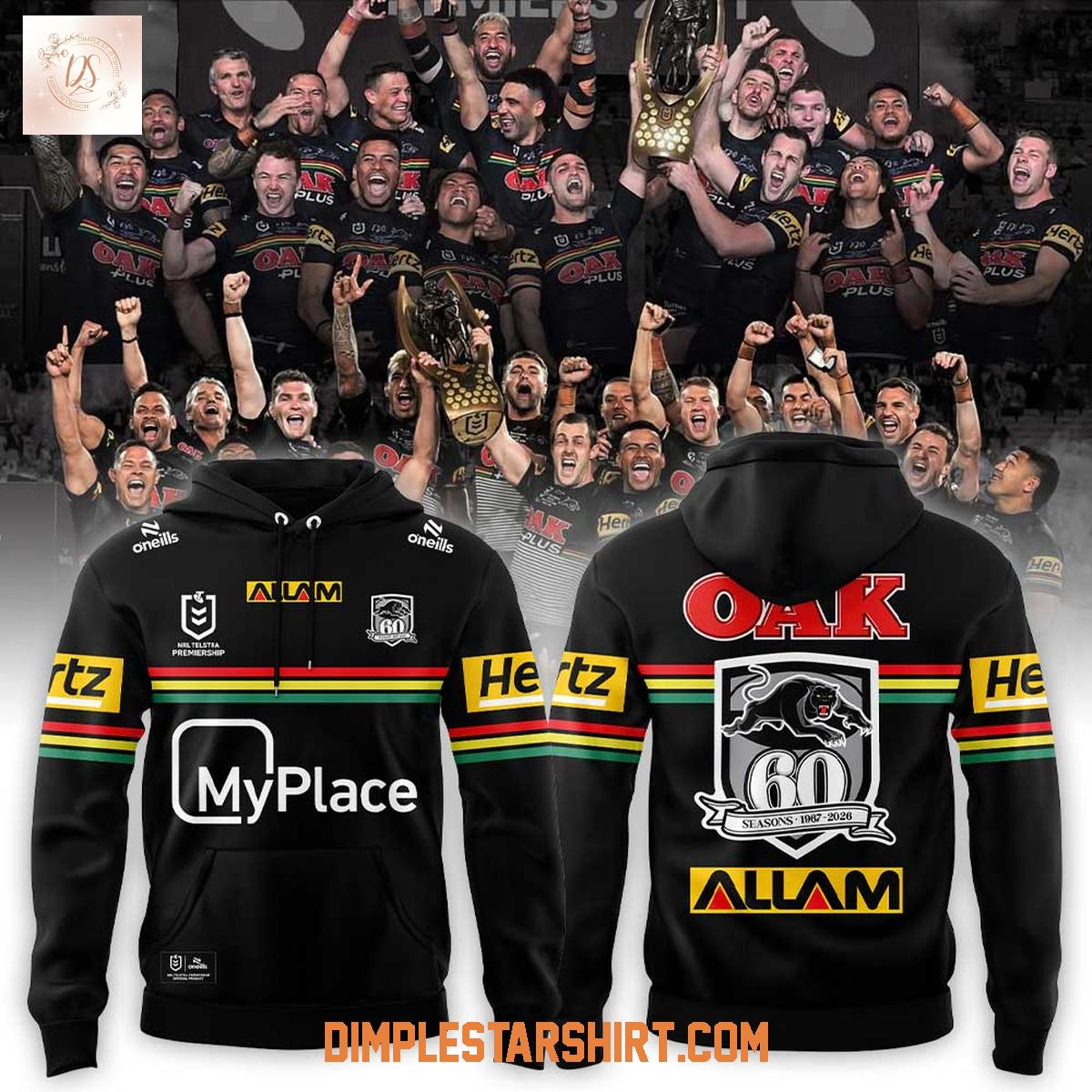 Penrith Panthers 60th Seasons Hoodie Shirt Penrith Panthers 60th Seasons Hoodie Shirt