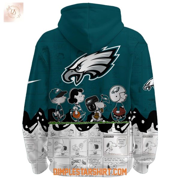 Philadelphia Eagles x Snoopy Peanuts Night Hoodie Shirt