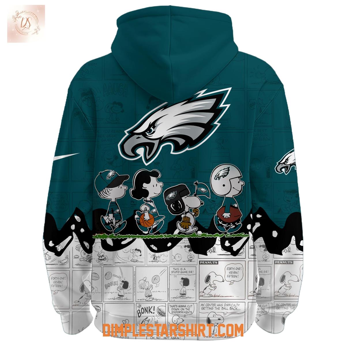 Philadelphia Eagles x Snoopy Peanuts Night Hoodie Shirt Philadelphia Eagles x Snoopy Peanuts Night Hoodie Shirt