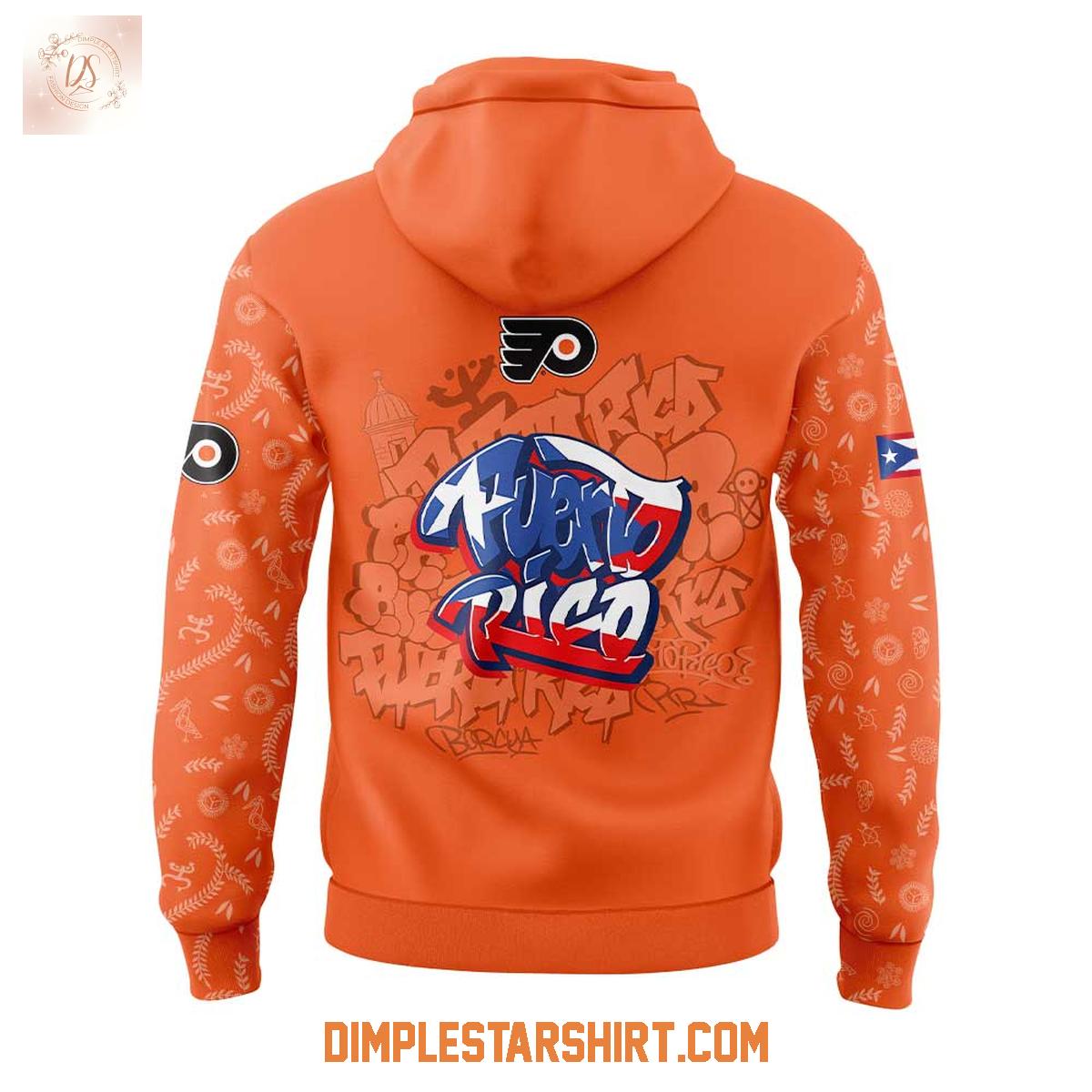 Philadelphia Flyers Puerto Rican Heritage Hoodie Shirt Philadelphia Flyers Puerto Rican Heritage Hoodie Shirt