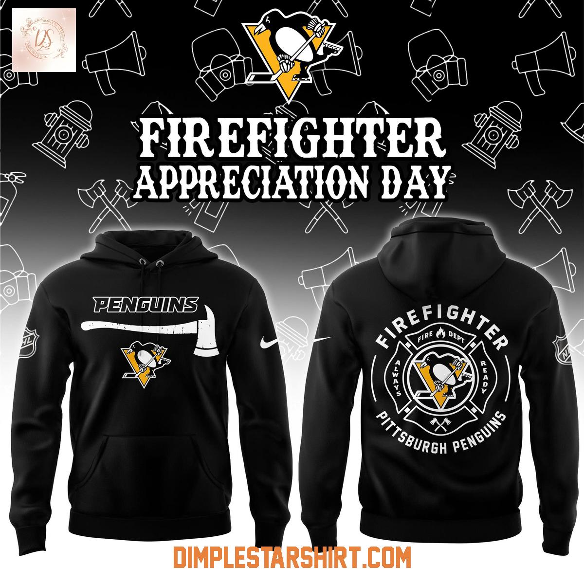 Pittsburgh Penguins Firefighter Appreciation Day Hoodie Shirt Pittsburgh Penguins Firefighter Appreciation Day Hoodie Shirt