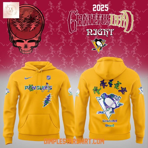 Pittsburgh Penguins Grateful Dead Night 2025 Hoodie Shirt