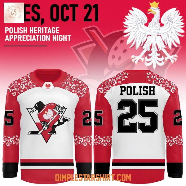 Pittsburgh Penguins x Polish Heritage Appreciation Night 2025 Hockey Jersey
