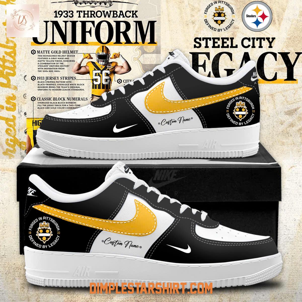 Pittsburgh Steelers 1933 Throwback Game Air Force 1 Shoes Pittsburgh Steelers 1933 Throwback Game Air Force 1 Shoes