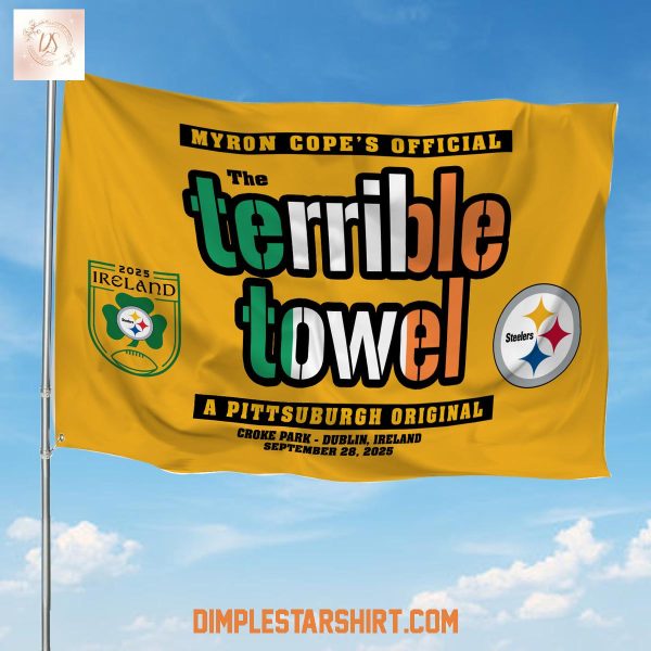 Pittsburgh Steelers The Terrible Towel Ireland Dublin Game Flag