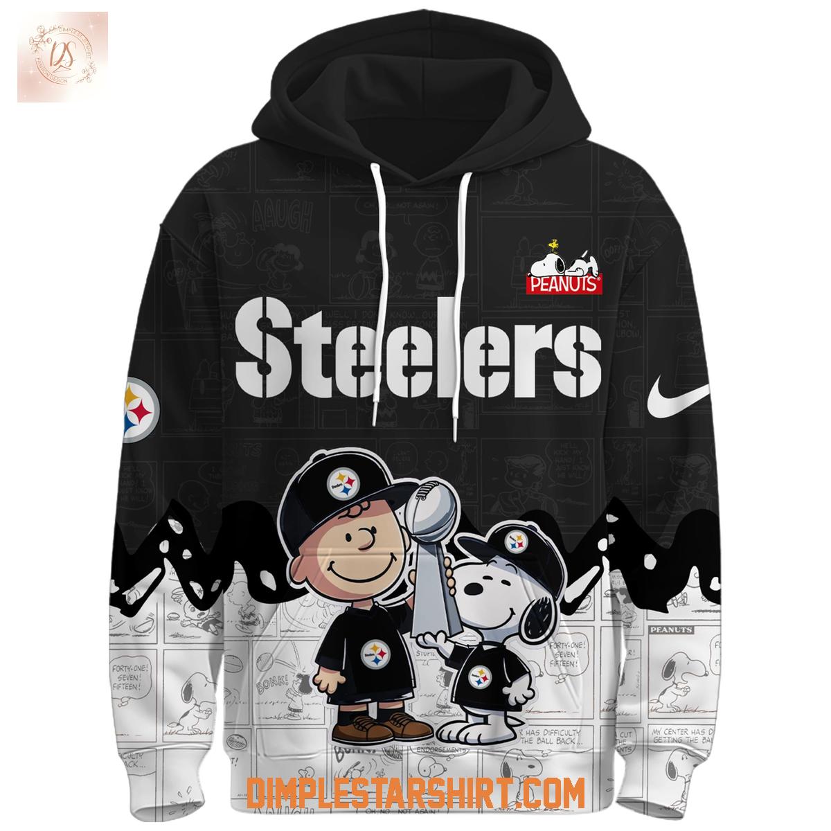 Pittsburgh Steelers x Snoopy Peanuts Night Hoodie Shirt Pittsburgh Steelers x Snoopy Peanuts Night Hoodie Shirt