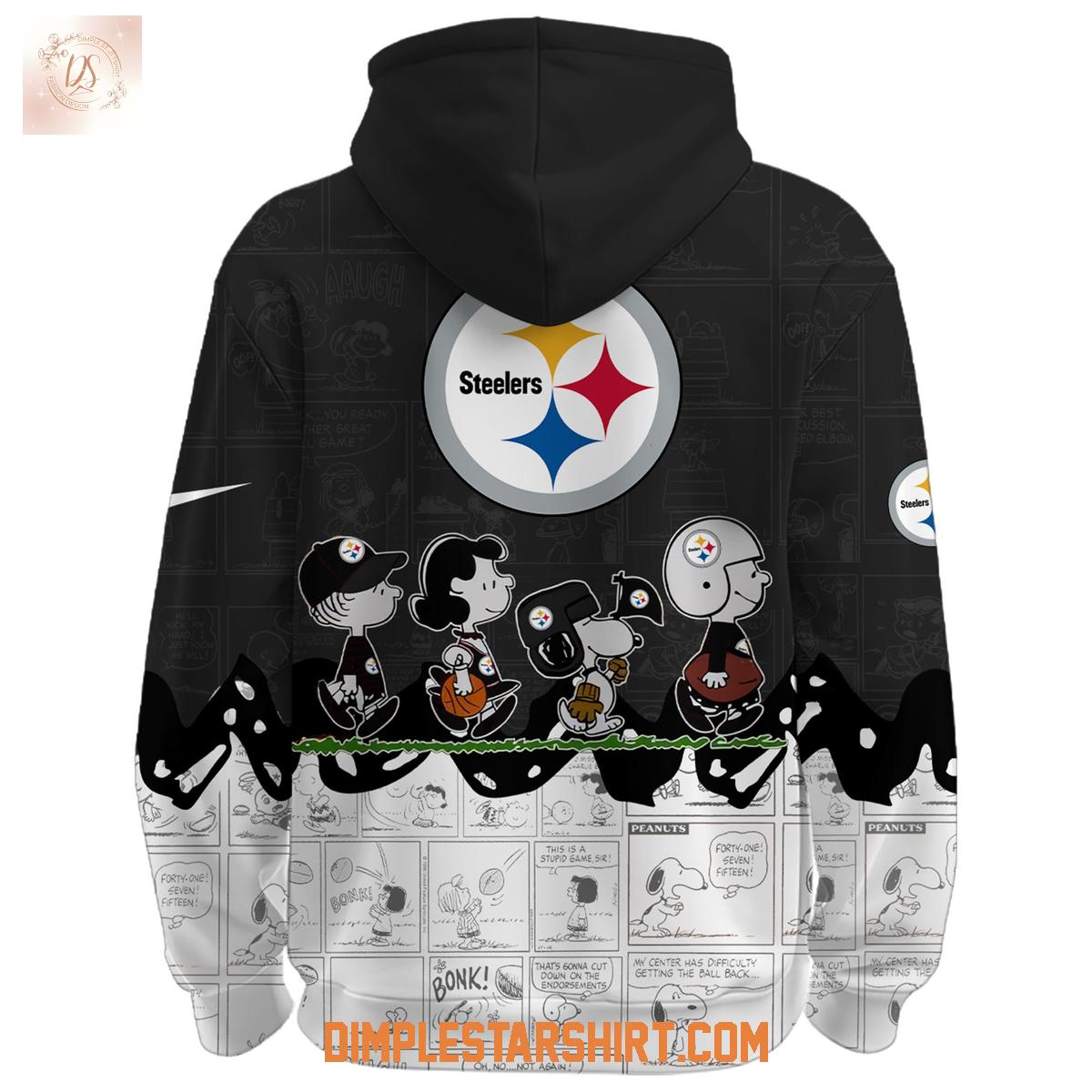 Pittsburgh Steelers x Snoopy Peanuts Night Hoodie Shirt Pittsburgh Steelers x Snoopy Peanuts Night Hoodie Shirt